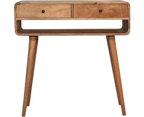 Artisan - Reverse Curve Oak-Ish Media Unit
