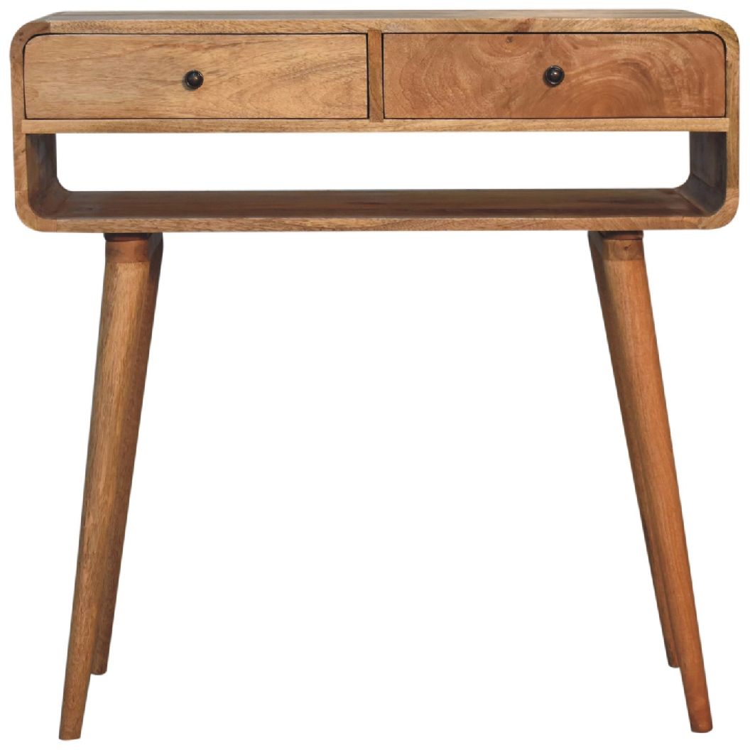 Artisan - Reverse Curve Oak-Ish Media Unit