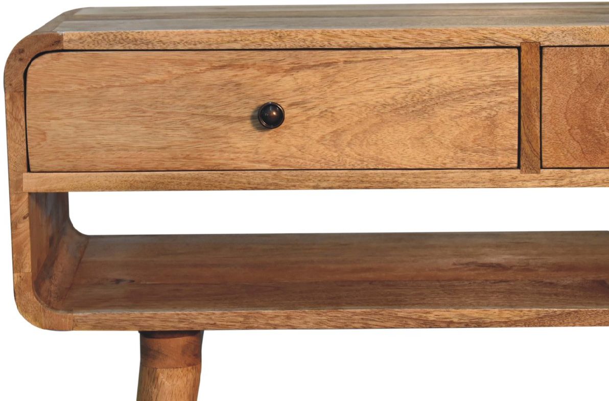 Artisan - Reverse Curve Oak-Ish Media Unit