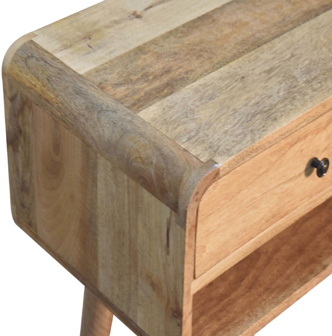 Artisan - Reverse Curve Oak-Ish Media Unit