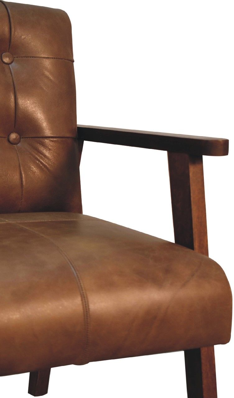 Artisan - Brown Buffalo Leather Chair