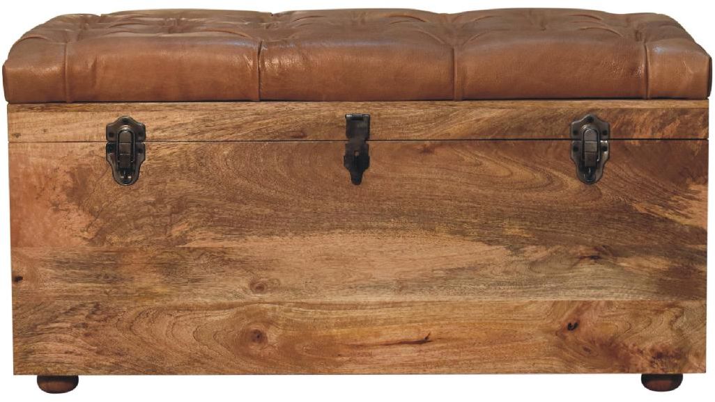 Artisan - Buffalo Hide Oak-Ish Storage Trunk