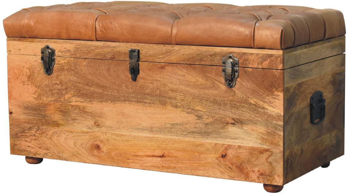 Artisan - Buffalo Hide Oak-Ish Storage Trunk
