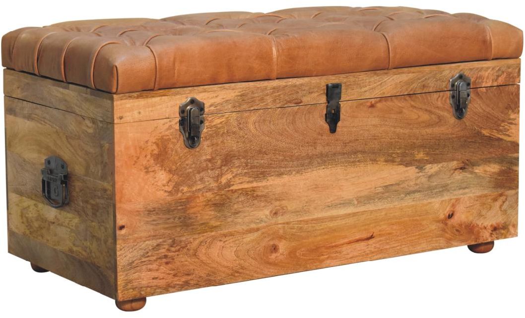 Artisan - Buffalo Hide Oak-Ish Storage Trunk