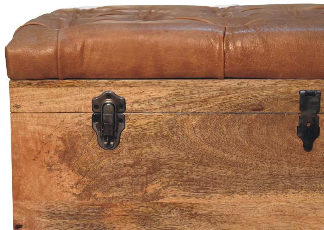 Artisan - Buffalo Hide Oak-Ish Storage Trunk