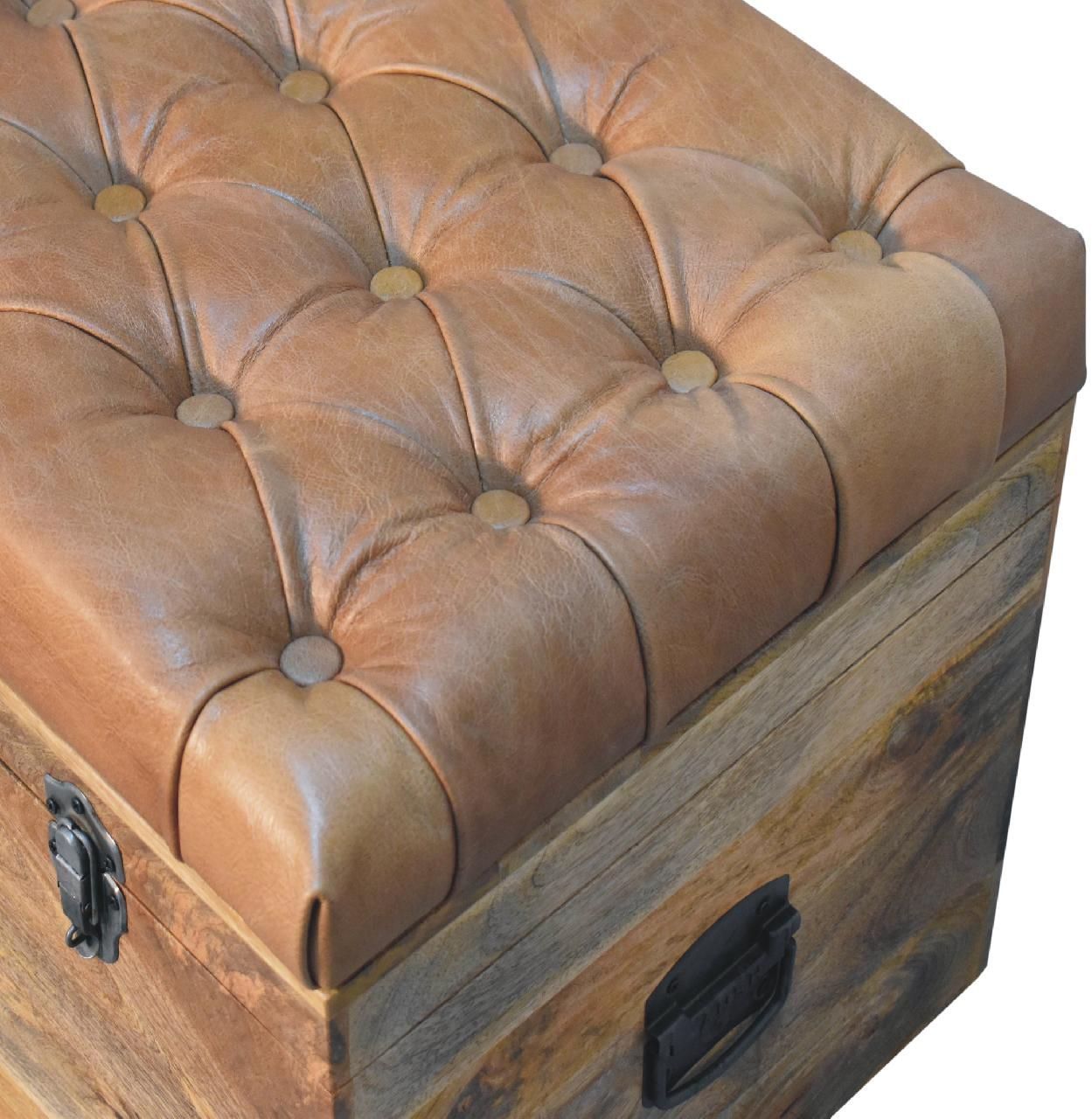 Artisan - Buffalo Hide Oak-Ish Storage Trunk