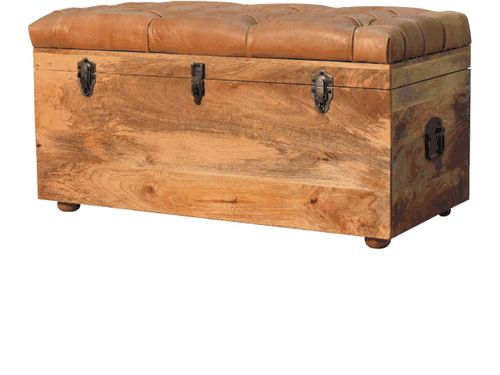 Artisan - Buffalo Hide Oak-Ish Storage Trunk