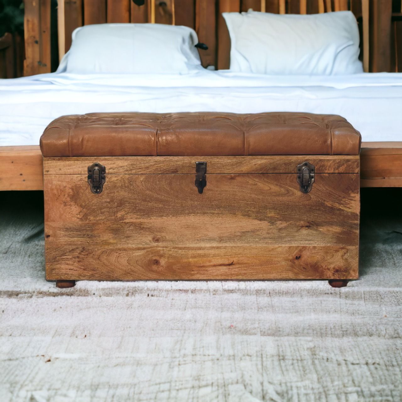 Artisan - Buffalo Hide Oak-Ish Storage Trunk