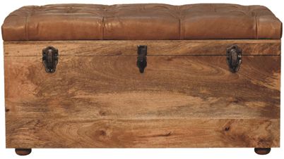 Artisan - Buffalo Hide Oak-Ish Storage Trunk