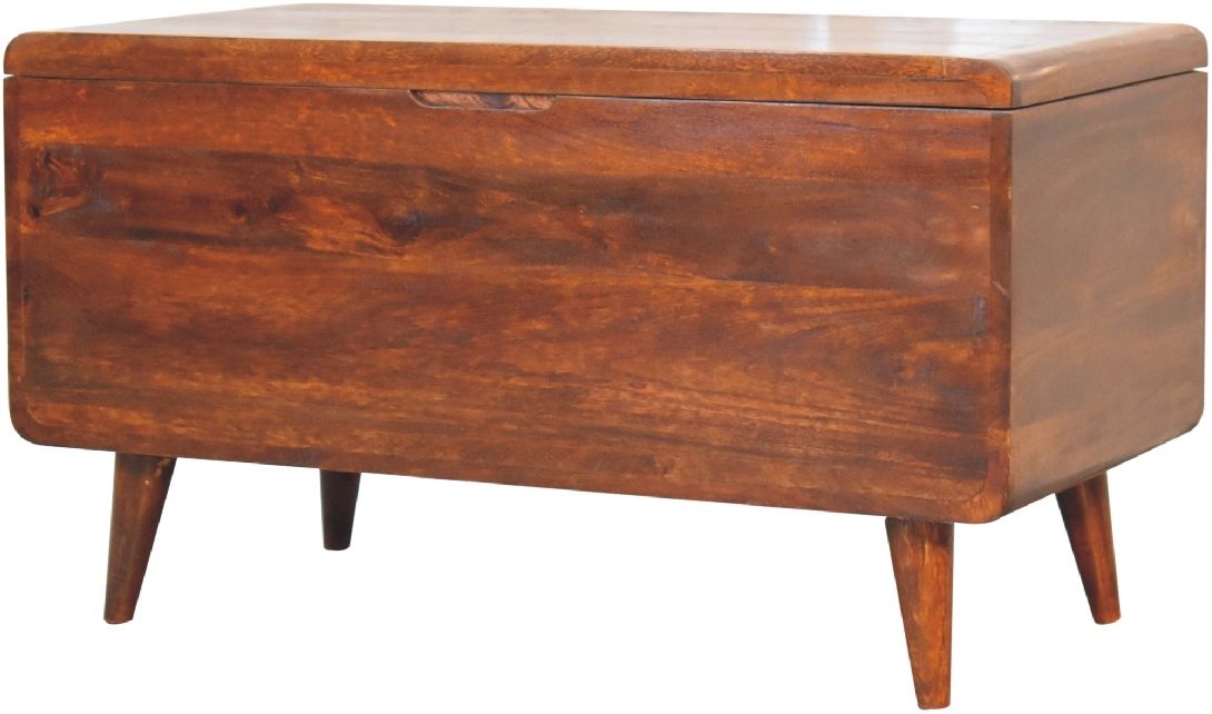 Artisan - Curved Chestnut Blanket Box