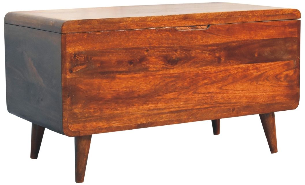 Artisan - Curved Chestnut Blanket Box