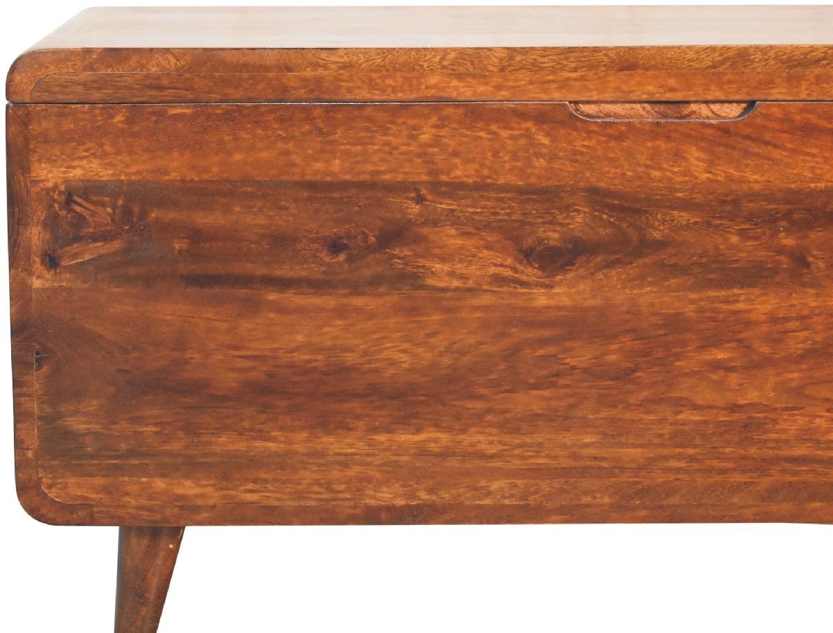 Artisan - Curved Chestnut Blanket Box