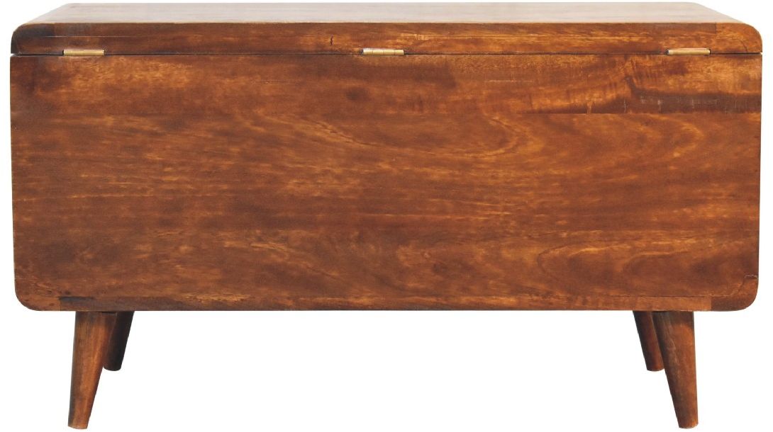 Artisan - Curved Chestnut Blanket Box