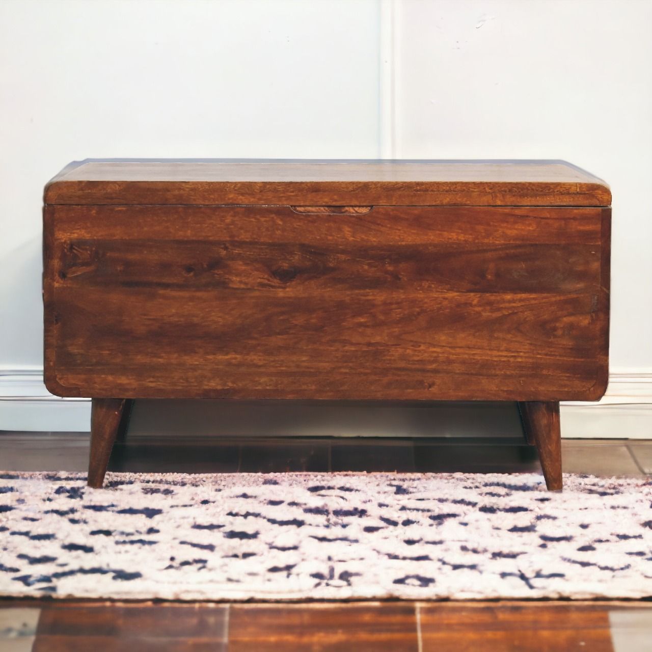 Artisan - Curved Chestnut Blanket Box