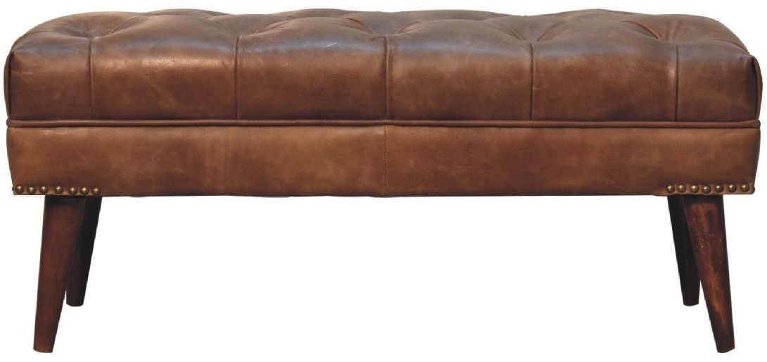 Artisan - Harbour Brown Leather Bench