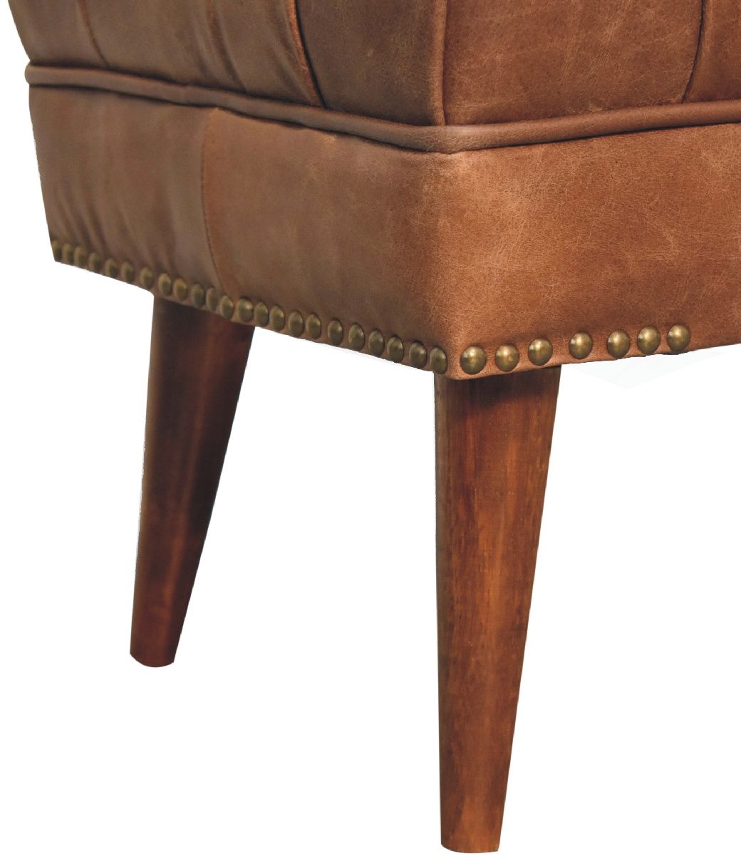 Artisan - Harbour Brown Leather Bench