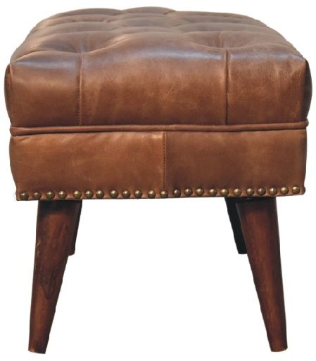 Artisan - Harbour Brown Leather Bench