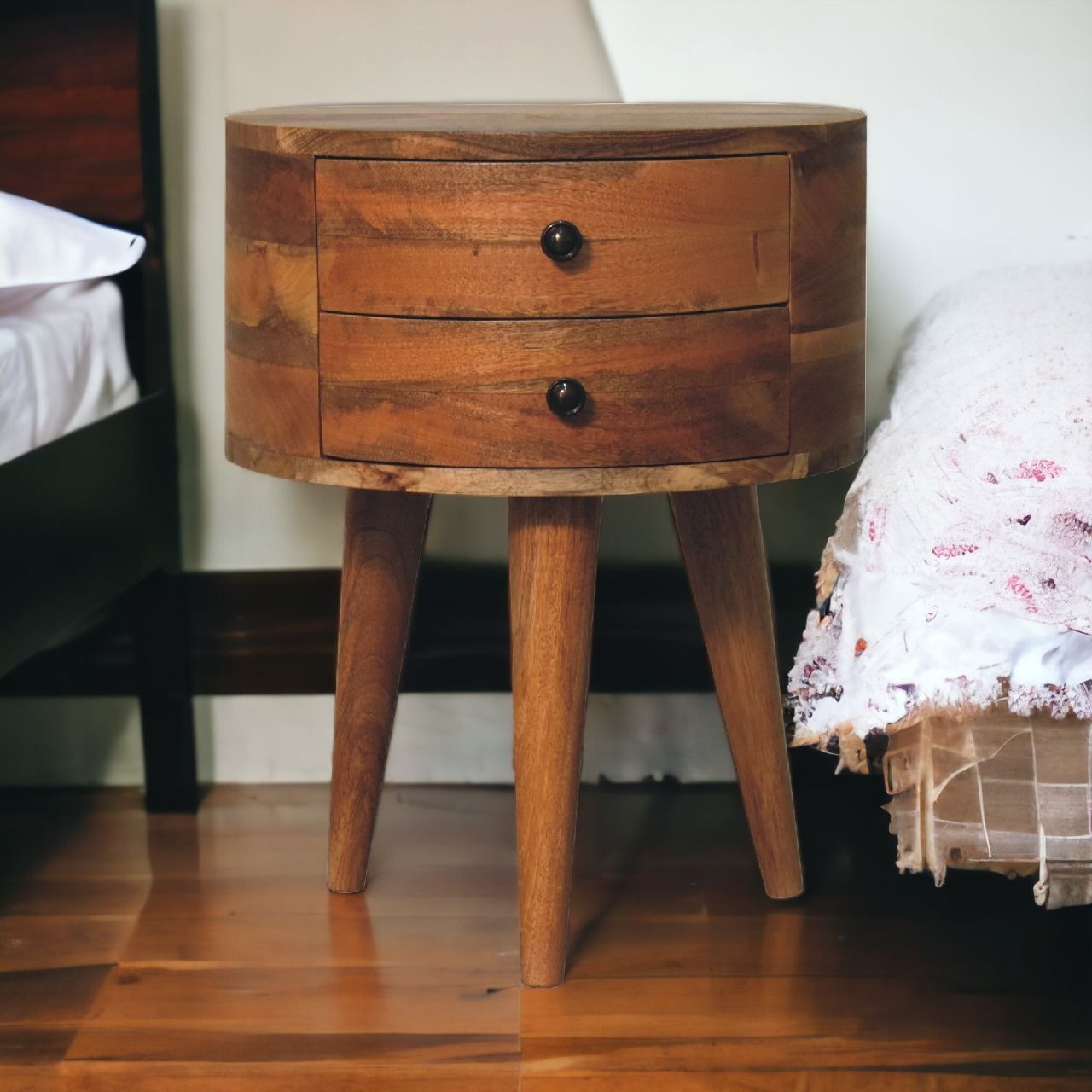 Artisan - Odyssey Oak-Ish Tripod Nightstand
