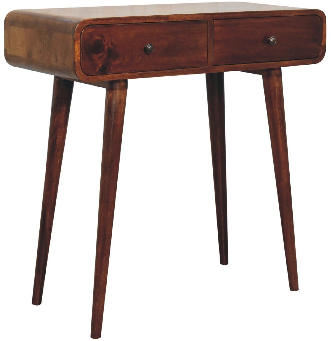 Artisan - Chestnut Curved Hallway Table