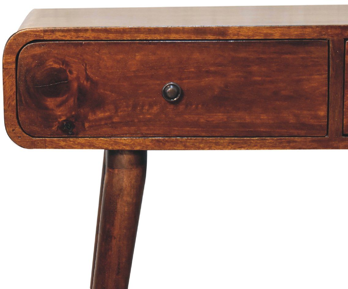 Artisan - Chestnut Curved Hallway Table