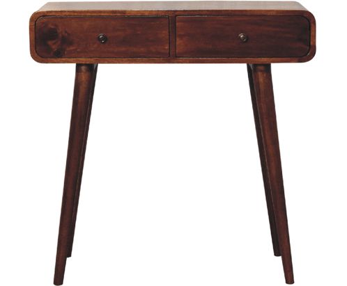 Artisan - Chestnut Curved Hallway Table
