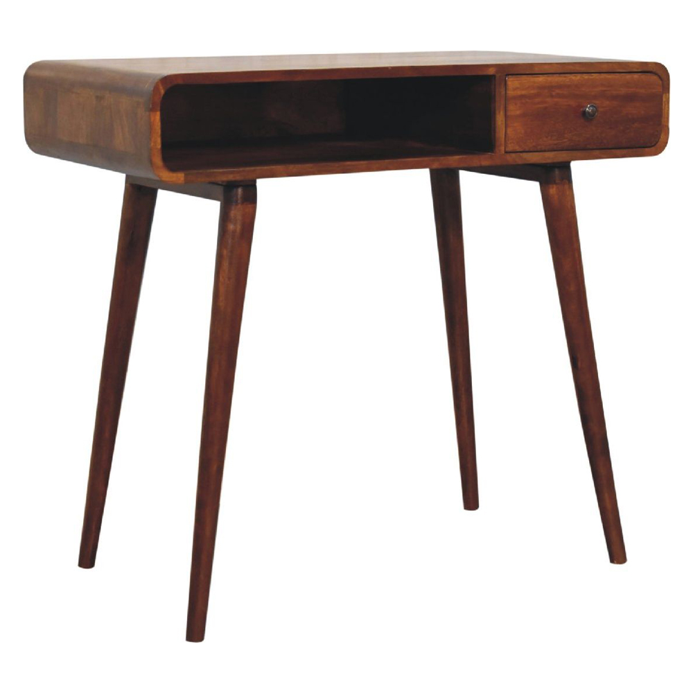 Artisan - Curved Chestnut Writing Desk