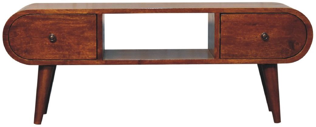 Artisan - Chestnut Circular TV Unit