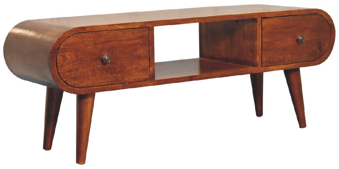 Artisan - Chestnut Circular TV Unit