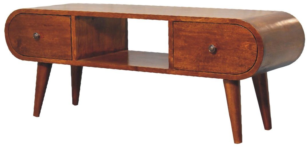 Artisan - Chestnut Circular TV Unit