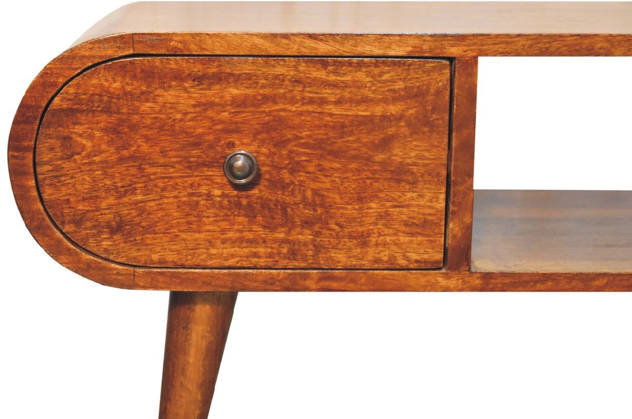 Artisan - Chestnut Circular TV Unit