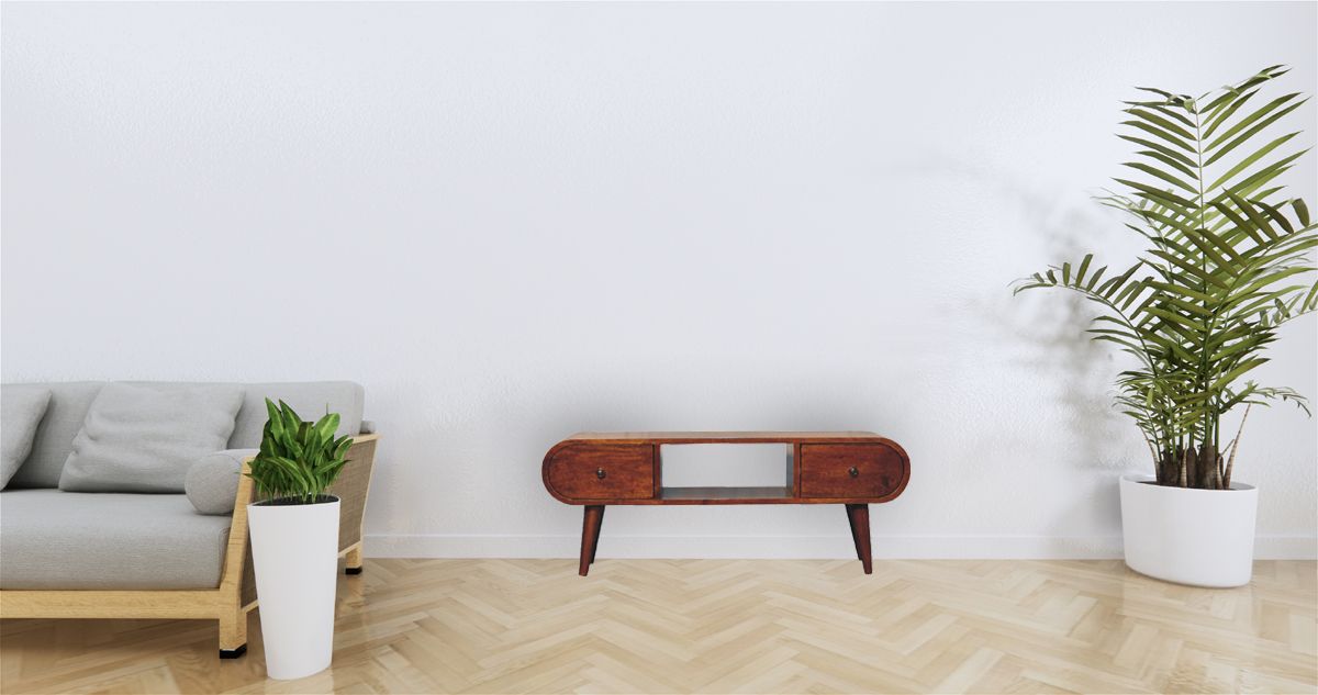 Artisan - Chestnut Circular TV Unit