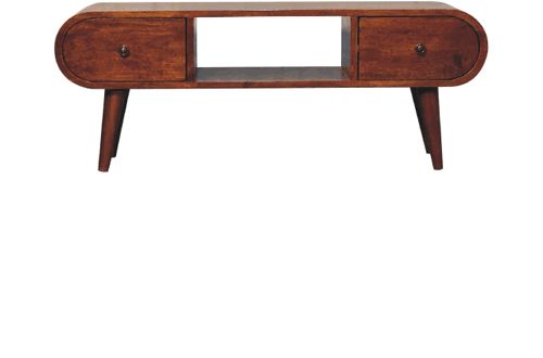 Artisan - Chestnut Circular TV Unit