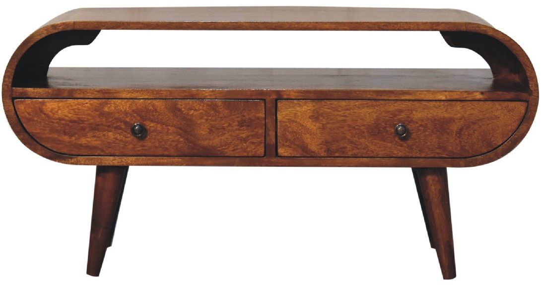 Artisan - Chestnut Circular TV Stand