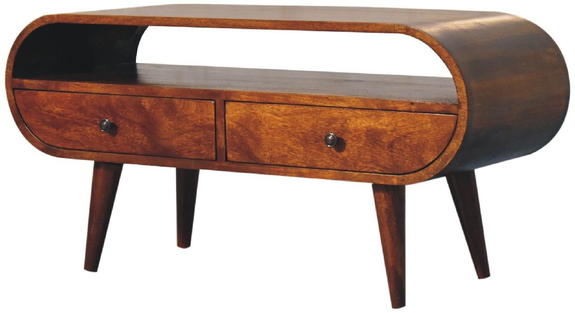 Artisan - Chestnut Circular TV Stand