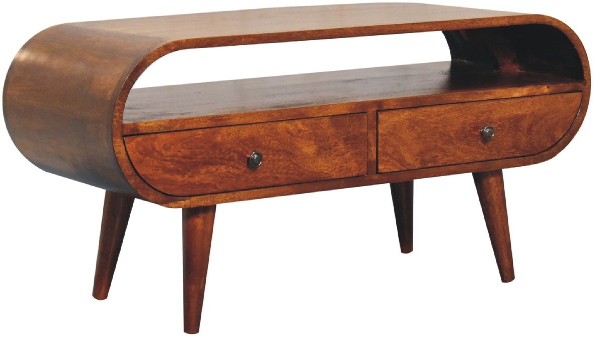 Artisan - Chestnut Circular TV Stand
