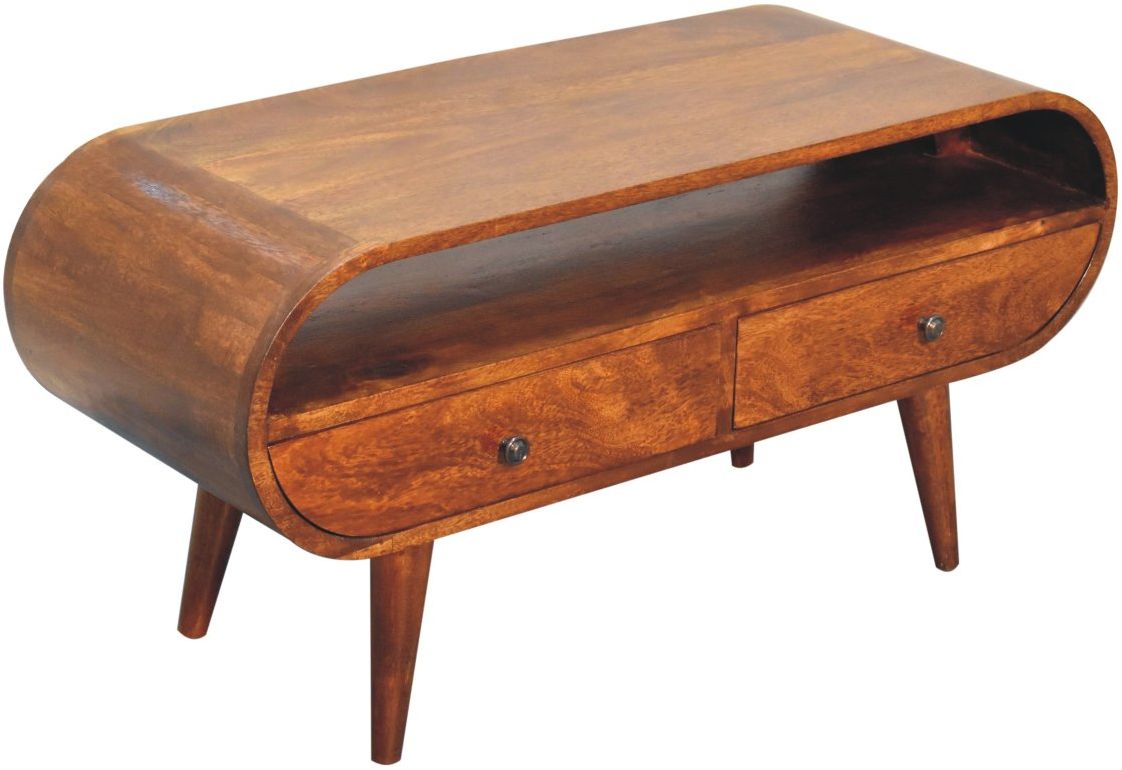 Artisan - Chestnut Circular TV Stand