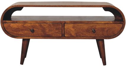 Artisan - Chestnut Circular TV Stand