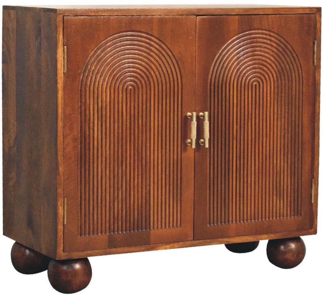 Artisan - Chestnut Carved Ball Cabinet