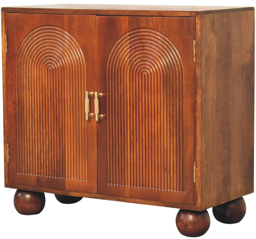 Artisan - Chestnut Carved Ball Cabinet