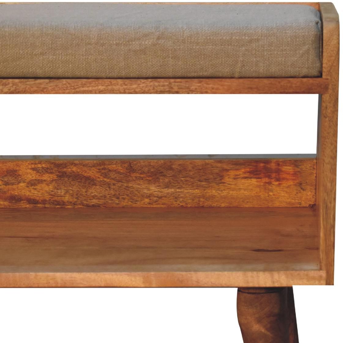 Artisan - Oak-Ish Nordic Storage Bench With Mud Linen