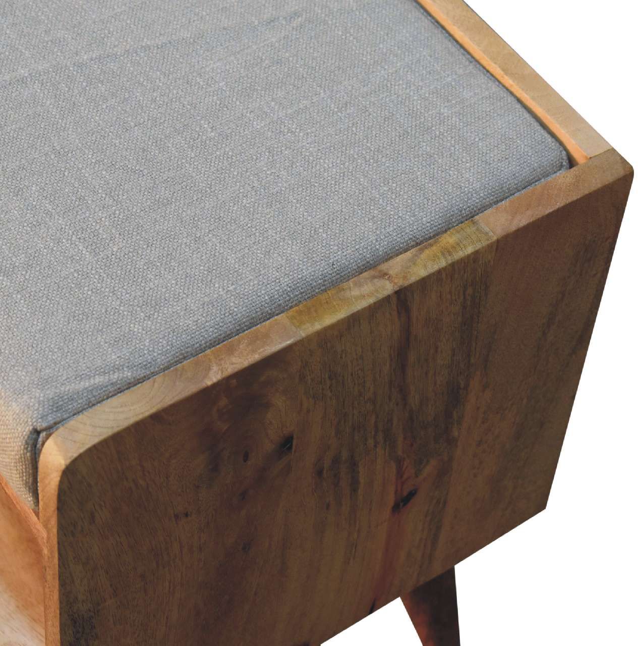 Artisan - Oak-Ish Nordic Storage Bench With Mud Linen