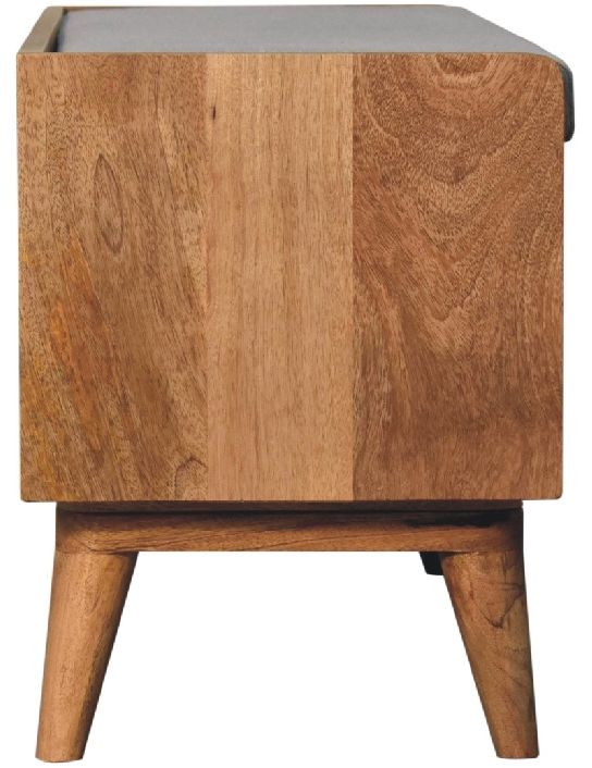Artisan - Oak-Ish Nordic Storage Bench With Mud Linen