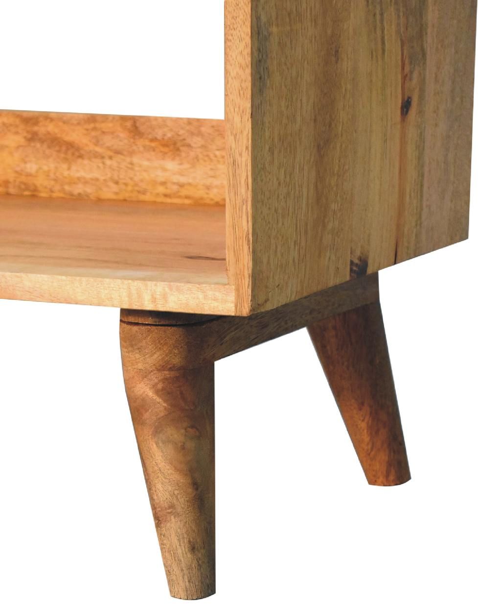 Artisan - Oak-Ish Nordic Storage Bench With Mud Linen