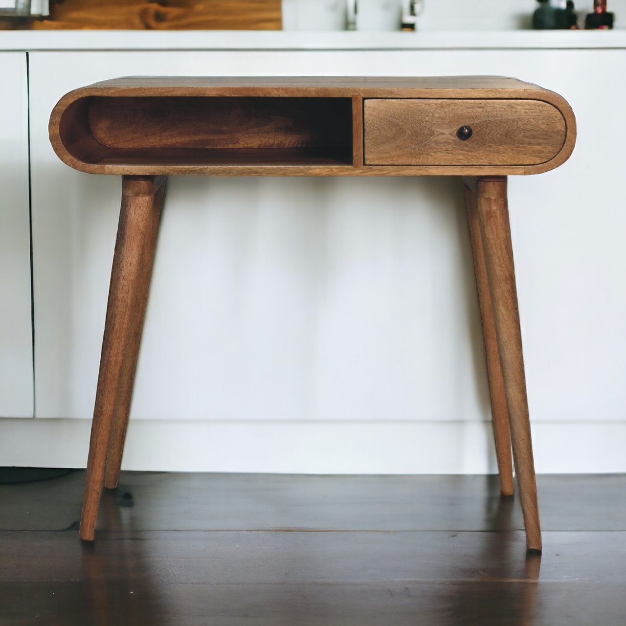 Artisan - Curved Chestnut Writing Desk