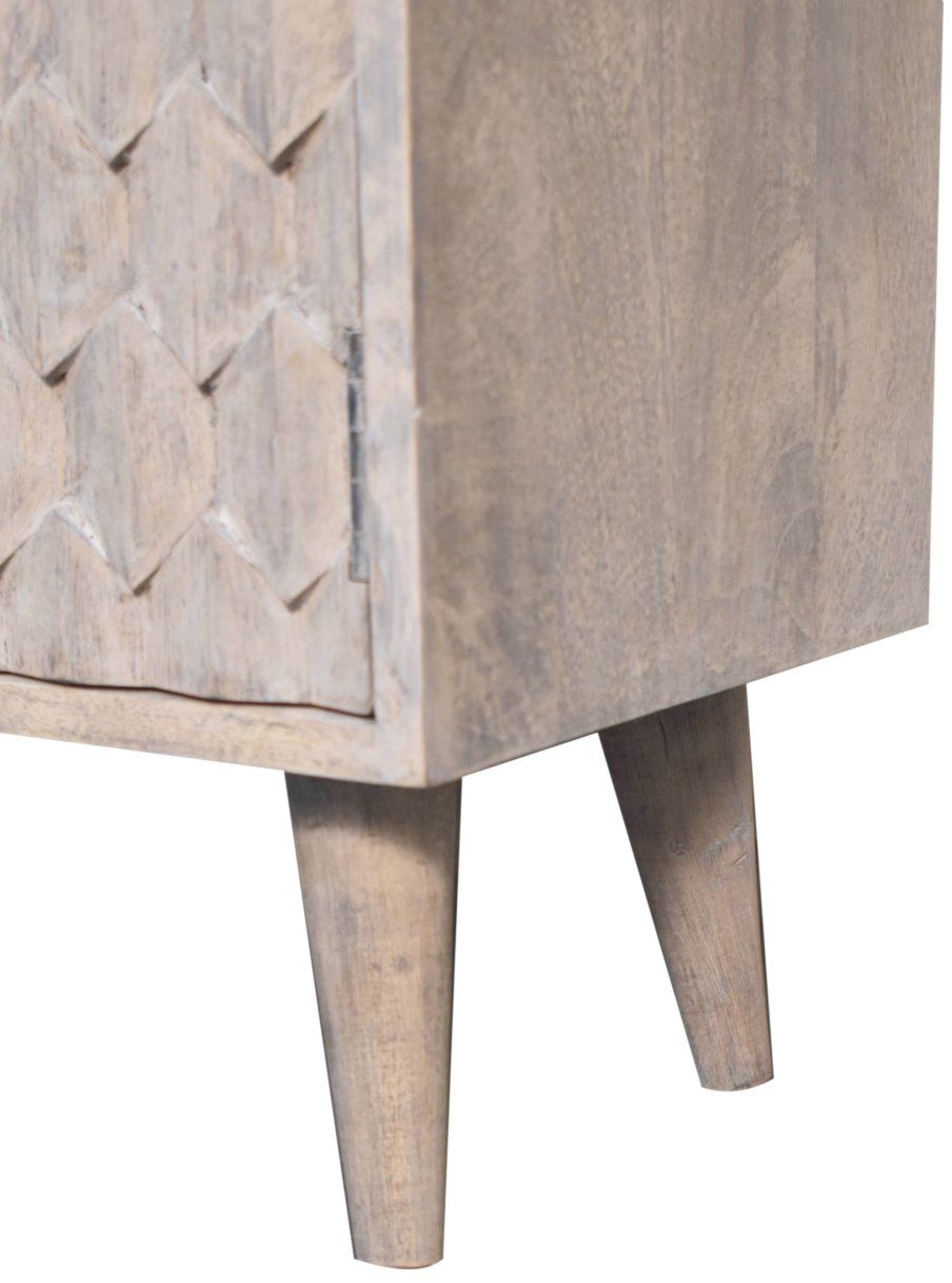 Artisan - Mini Pineapple Carved Stone Finish Cabinet