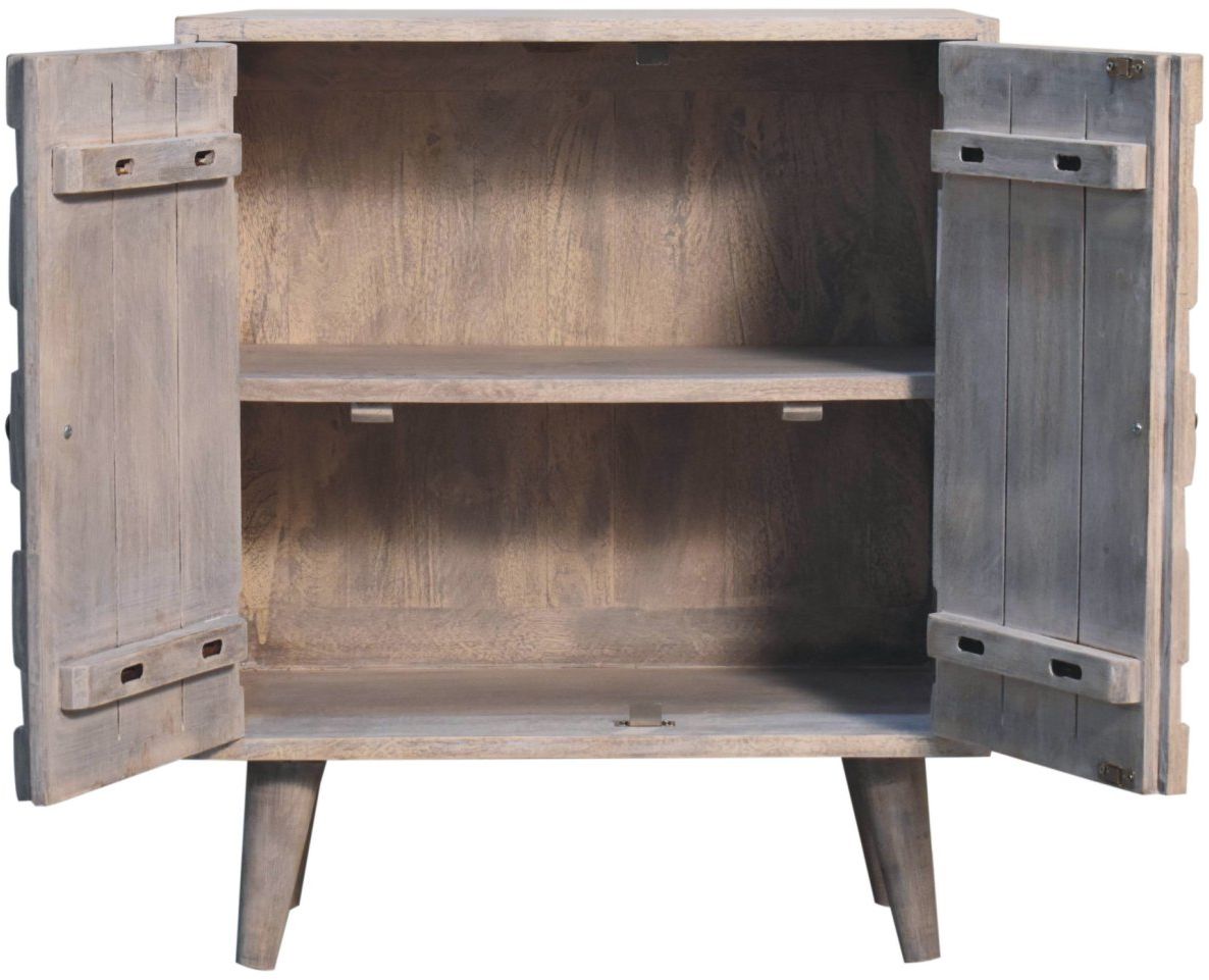 Artisan - Mini Pineapple Carved Stone Finish Cabinet