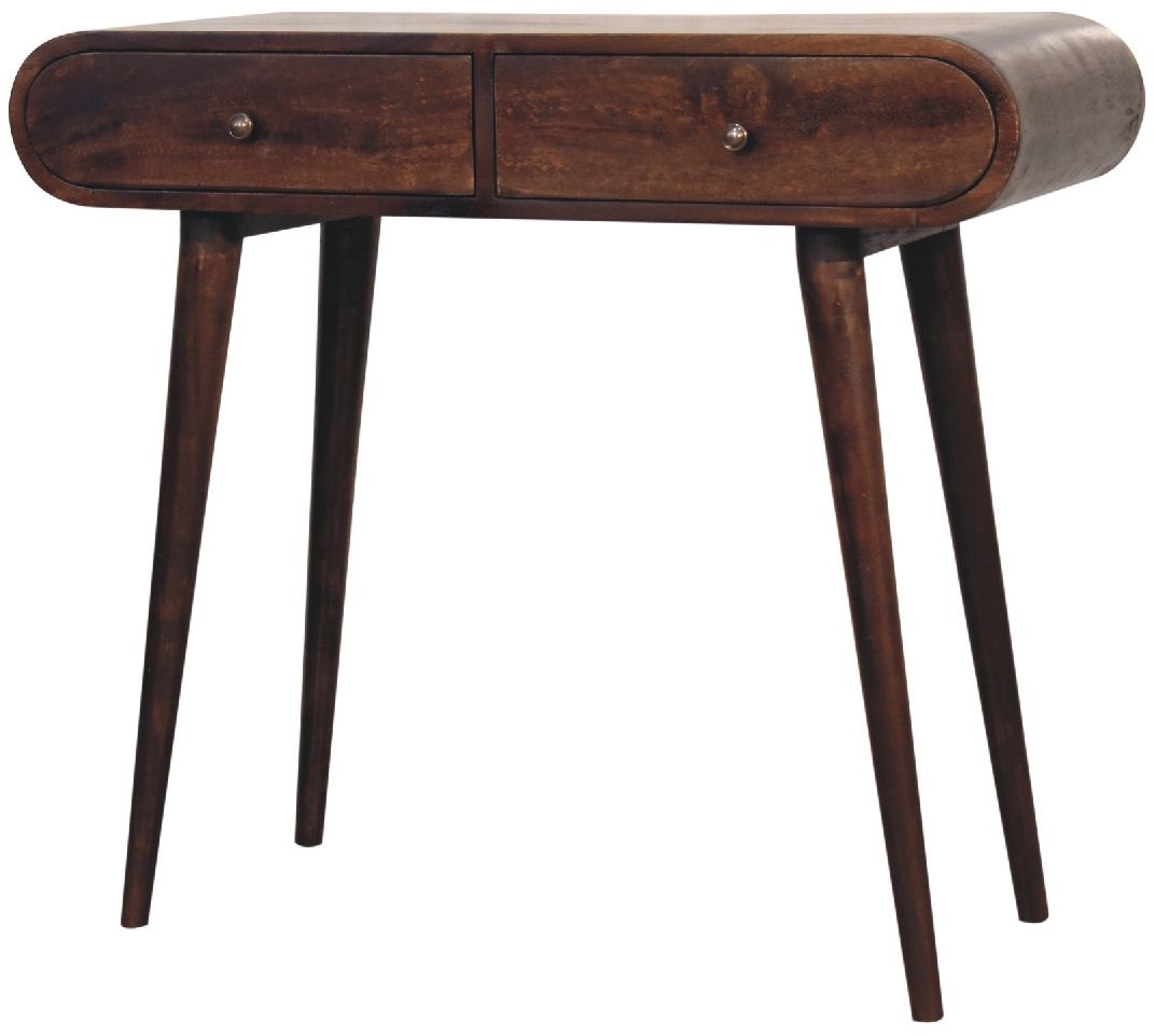 Artisan - Light Walnut Curved Edge Console Table