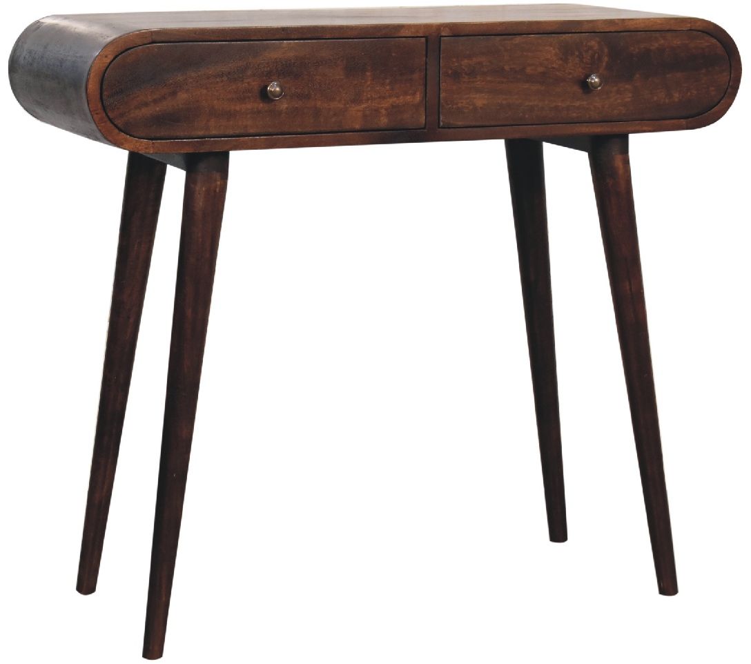 Artisan - Light Walnut Curved Edge Console Table