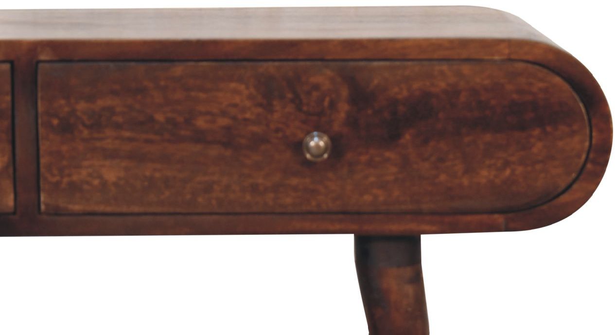 Artisan - Light Walnut Curved Edge Console Table