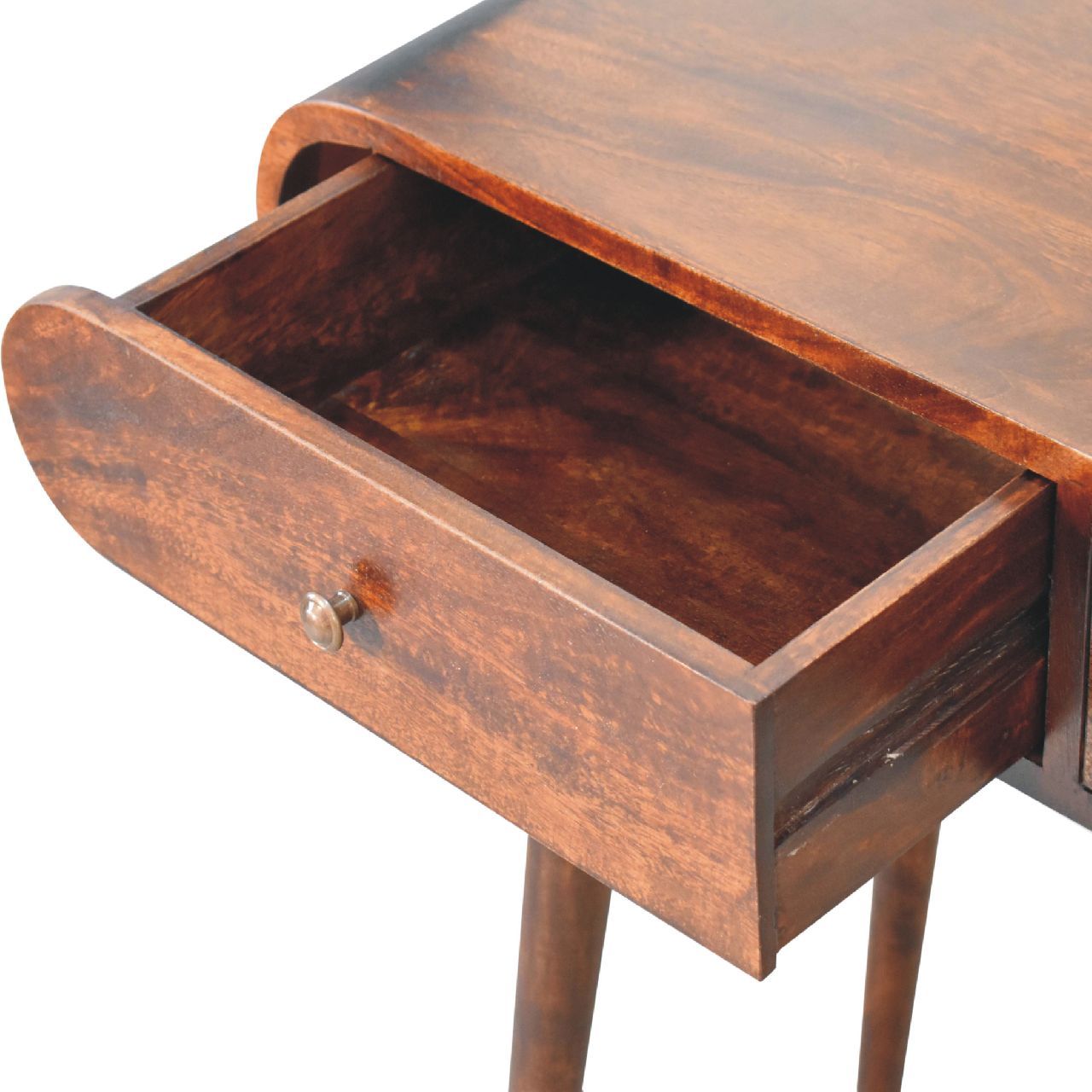 Artisan - Light Walnut Curved Edge Console Table
